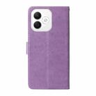 For Honor X60i Embossed Butterfly Flowers Leather Phone Case(Purple) - 3