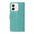 For Honor X60i Embossed Butterfly Flowers Leather Phone Case(Green) - 3