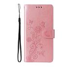 For Honor Play 50 Plus / Play 8T Embossed Butterfly Flowers Leather Phone Case(Rose Gold) - 2
