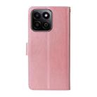 For Honor Play 60 Plus Embossed Butterfly Flowers Leather Phone Case(Rose Gold) - 3