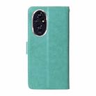 For Honor 200 Embossed Butterfly Flowers Leather Phone Case(Green) - 3