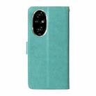 For Honor 200 Pro Embossed Butterfly Flowers Leather Phone Case(Green) - 3