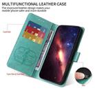 For Honor 400 Lite Embossed Butterfly Flowers Leather Phone Case(Green) - 3