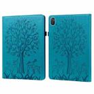 For Honor Pad 8 Tree & Deer Embossed Leather Tablet Case(Blue) - 1