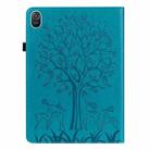 For Honor Pad 8 Tree & Deer Embossed Leather Tablet Case(Blue) - 3