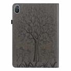 For Honor Pad 8 Tree & Deer Embossed Leather Tablet Case(Grey) - 3