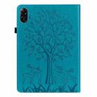 For Honor Pad X9 Tree & Deer Embossed Leather Tablet Case(Blue) - 3