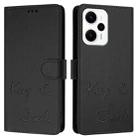 For Redmi K50i Smile Embossing RFID Leather Phone Case(Black) - 3