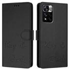 For Redmi Note 11 Pro 5G / 4G Global Smile Embossing RFID Leather Phone Case(Black) - 3