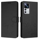 For Redmi K50 Ultra Smile Embossing RFID Leather Phone Case(Black) - 3