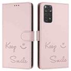 For Redmi Note 11S 5G Smile Embossing RFID Leather Phone Case(Pink) - 3