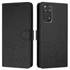 For Redmi Note 11S 5G Smile Embossing RFID Leather Phone Case(Black) - 3