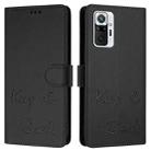 For Redmi Note 10 Pro / Note 10 Pro Max Smile Embossing RFID Leather Phone Case(Black) - 3