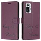 For Redmi Note 10 Pro / Note 10 Pro Max Smile Embossing RFID Leather Phone Case(Violet) - 3