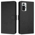 For Redmi Note 10 Pro India Smile Embossing RFID Leather Phone Case(Black) - 3