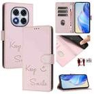 For Redmi Note 14 Pro 5G / 14 Pro+ 5G Smile Embossing RFID Leather Phone Case(Pink) - 1