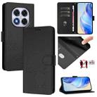 For Redmi Note 14 Pro 5G / 14 Pro+ 5G Smile Embossing RFID Leather Phone Case(Black) - 1