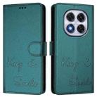 For Redmi Note 14 Pro 5G / 14 Pro+ 5G Smile Embossing RFID Leather Phone Case(Peacock Green) - 3