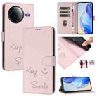 For Redmi K80 5G / K80 Pro 5G Smile Embossing RFID Leather Phone Case(Pink) - 1