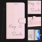 For Redmi K80 5G / K80 Pro 5G Smile Embossing RFID Leather Phone Case(Pink) - 2