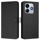 For Redmi Note 14 4G 163.25mm Smile Embossing RFID Leather Phone Case(Black) - 2