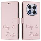 For Redmi Note 14 Pro 4G Smile Embossing RFID Leather Phone Case(Pink) - 2