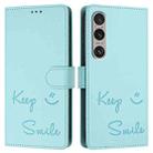 For Sony Xperia 1 VI Smile Embossing RFID Leather Phone Case(Mint Green) - 3