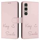 For Sony Xperia 1 VI Smile Embossing RFID Leather Phone Case(Pink) - 3