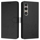 For Sony Xperia 1 VI Smile Embossing RFID Leather Phone Case(Black) - 3