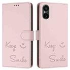 For Sony Xperia 5 VI Smile Embossing RFID Leather Phone Case(Pink) - 3