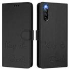 For Sony Xperia 10 IV Smile Embossing RFID Leather Phone Case(Black) - 3