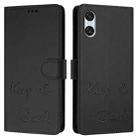 For Sony Xperia 10 VI Smile Embossing RFID Leather Phone Case(Black) - 3
