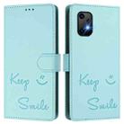 For Umidigi Bison X20 Smile Embossing RFID Leather Phone Case(Mint Green) - 3