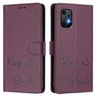 For Umidigi Bison X20 Smile Embossing RFID Leather Phone Case(Violet) - 3