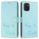 For Umidigi Power 7 / 7S Smile Embossing RFID Leather Phone Case(Mint Green) - 3