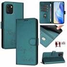 For Umidigi Power 7 / 7S Smile Embossing RFID Leather Phone Case(Peacock Green) - 1