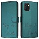 For Umidigi Power 7 / 7S Smile Embossing RFID Leather Phone Case(Peacock Green) - 3