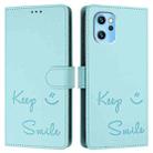 For Umidigi Power 7 Max Smile Embossing RFID Leather Phone Case(Mint Green) - 3