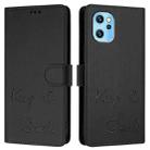 For Umidigi Power 7 Max Smile Embossing RFID Leather Phone Case(Black) - 3