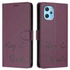 For Umidigi Power 7 Max Smile Embossing RFID Leather Phone Case(Violet) - 3