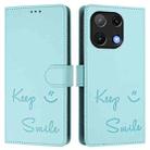 For Umidigi Note 90 Smile Embossing RFID Leather Phone Case(Mint Green) - 3