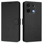 For UMIDIGI Note 100 Smile Embossing RFID Leather Phone Case(Black) - 2