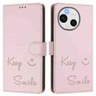 For Sharp Aquos Sense9 Smile Embossing RFID Leather Phone Case(Pink) - 3