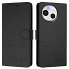 For Sharp Aquos Sense9 Smile Embossing RFID Leather Phone Case(Black) - 3