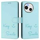 For Sharp Aquos Sense9 Plus Smile Embossing RFID Leather Phone Case(Mint Green) - 3