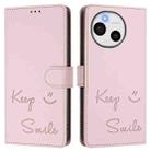 For Sharp Aquos Sense9 Plus Smile Embossing RFID Leather Phone Case(Pink) - 3