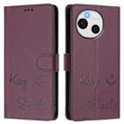 For Sharp Aquos Sense9 Plus Smile Embossing RFID Leather Phone Case(Violet) - 3