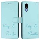 For Sharp Basio Active3 Smile Embossing RFID Leather Phone Case(Mint Green) - 2