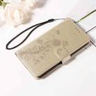 For Sony Xperia 1 V Embossed Butterfly Flowers Leather Phone Case(Gold) - 2