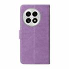 For OnePlus 13 Embossed Butterfly Flowers Leather Phone Case(Purple) - 3